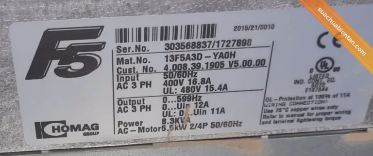 Tem KEB F5 HOMAG: đầu ra 0–599 Hz cho trục chính tốc độ cao